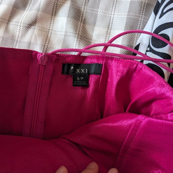 Forever 21 One Shoulder Rose Homecoming Prom Dress (Pink Size Small) - Picture 3 of 6